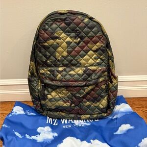 MZ Wallace Metro Camouflage Quilted Backpack